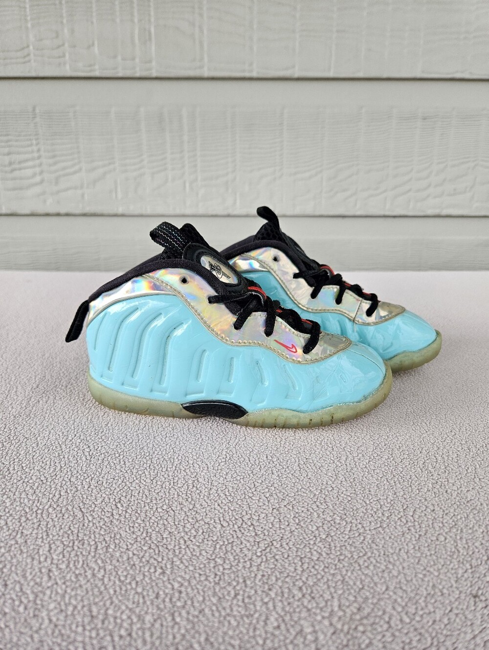 Nike Little Posite One TD Mixtape Sneaker SZ 9C Copa Black White Tie DH6492-400